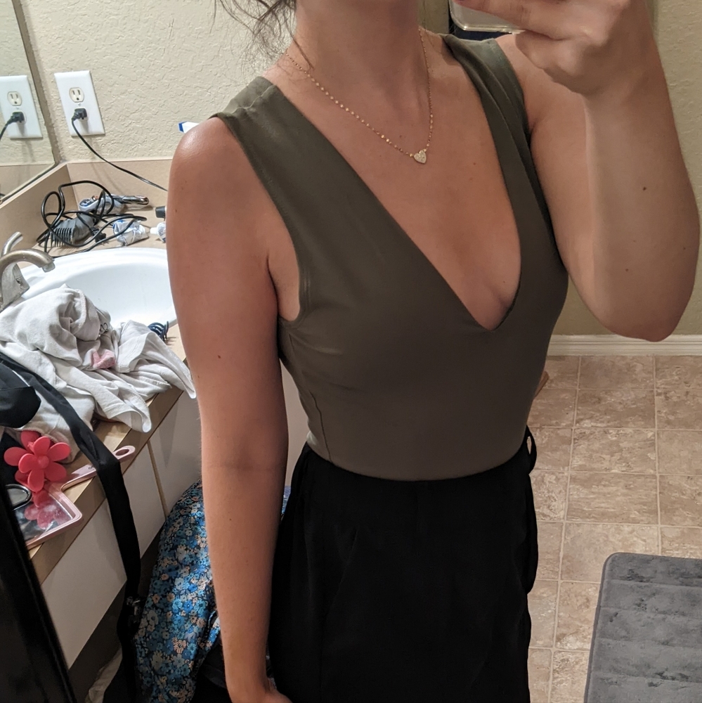 Dusky Green Bodysuit Free People